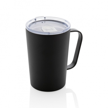 Logo trade promotional merchandise image of: RCS Recycled stainless steel modern vacuum mug with lid