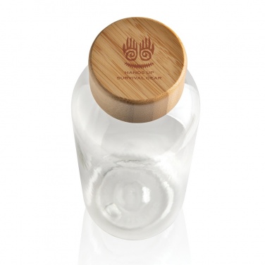 Logo trade promotional gifts picture of: RCS RPET bottle with bamboo lid