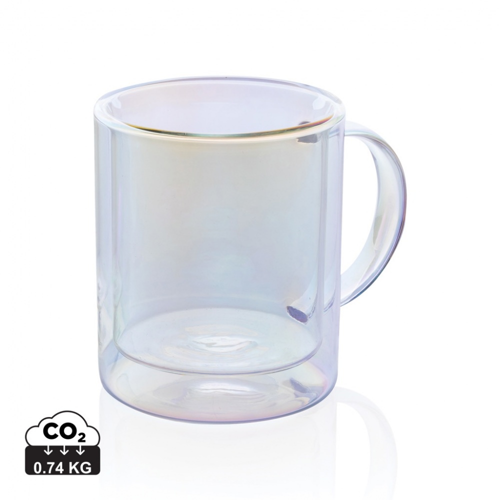 Logotrade advertising product image of: Deluxe double wall electroplated glass mug