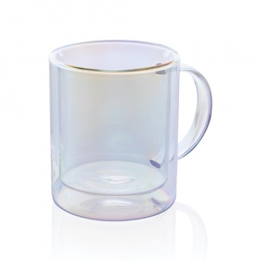 Logotrade business gift image of: Deluxe double wall electroplated glass mug