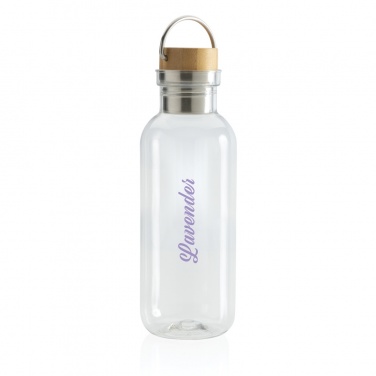 Logo trade promotional gift photo of: RCS RPET bottle with bamboo lid and handle
