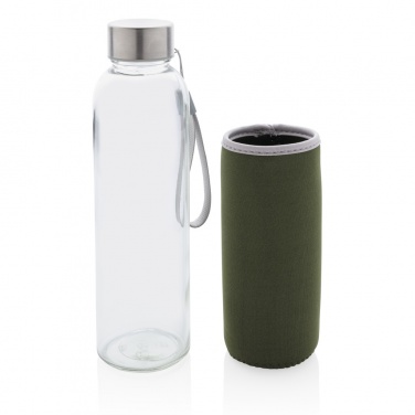 Logotrade advertising product picture of: Glass bottle with neoprene sleeve