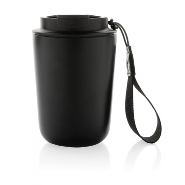 Logo trade advertising products image of: Cuppa RCS re-steel vacuum tumbler with lanyard