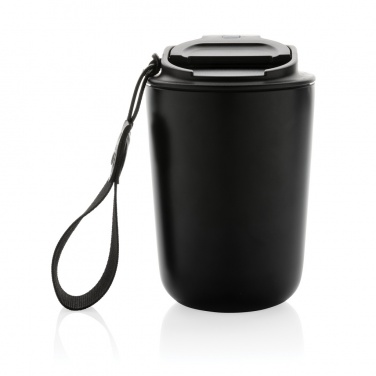 Logo trade promotional merchandise photo of: Cuppa RCS re-steel vacuum tumbler with lanyard