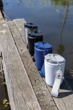 Logo trade business gift photo of: Cuppa RCS re-steel vacuum tumbler with lanyard