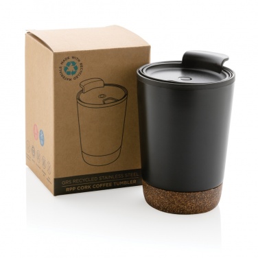 Logo trade promotional products image of: GRS RPP stainless steel cork coffee tumbler