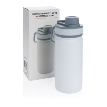 Logotrade advertising products photo of: Vacuum stainless steel bottle with sports lid 550ml