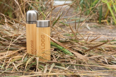 Logo trade promotional item photo of: Leak proof bamboo vacuum bottle