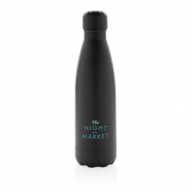 Logo trade promotional merchandise picture of: Solid colour vacuum stainless steel bottle 500 ml