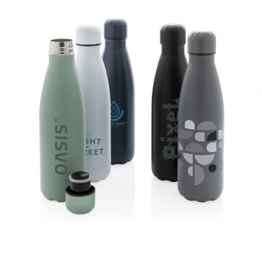Logo trade corporate gifts picture of: Solid colour vacuum stainless steel bottle 500 ml