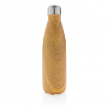 Logotrade promotional product picture of: Vacuum insulated stainless steel bottle with wood print