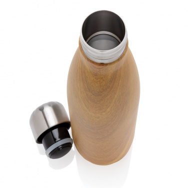 Logo trade promotional items picture of: Vacuum insulated stainless steel bottle with wood print