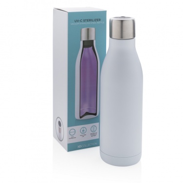 Logo trade business gift photo of: UV-C steriliser vacuum stainless steel bottle