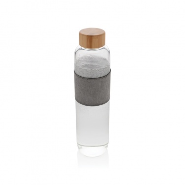 Logo trade promotional gift photo of: Impact borosilicate glass bottle with bamboo lid