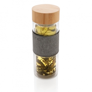 Logo trade promotional giveaway photo of: Impact double wall borosilicate glass bottle