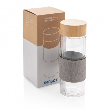 Logotrade promotional merchandise picture of: Impact double wall borosilicate glass bottle