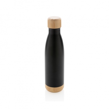 Logotrade corporate gifts photo of: Vacuum stainless steel bottle with bamboo lid and bottom