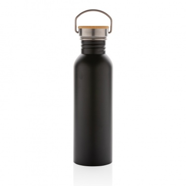 Logotrade promotional giveaway picture of: Modern stainless steel bottle with bamboo lid