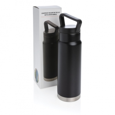 Logo trade promotional merchandise image of: Leakproof vacuum on-the-go bottle with handle