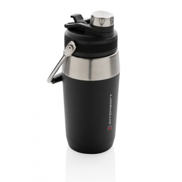 Logo trade promotional giveaways image of: Vacuum stainless steel dual function lid bottle 500ml