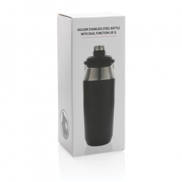 Logotrade promotional merchandise photo of: Vacuum stainless steel dual function lid bottle 1L