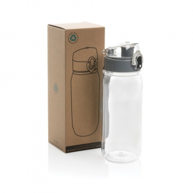 Logo trade promotional merchandise picture of: Yide RCS Recycled PET leakproof lockable waterbottle 600ml