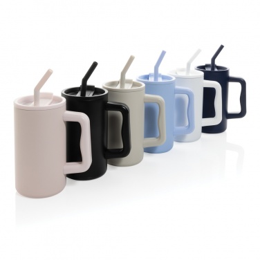 Logotrade promotional giveaway image of: Cube RCS certified recycled steel mug 800ml