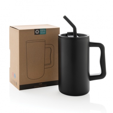 Logo trade promotional merchandise photo of: Cube RCS certified recycled steel mug 800ml