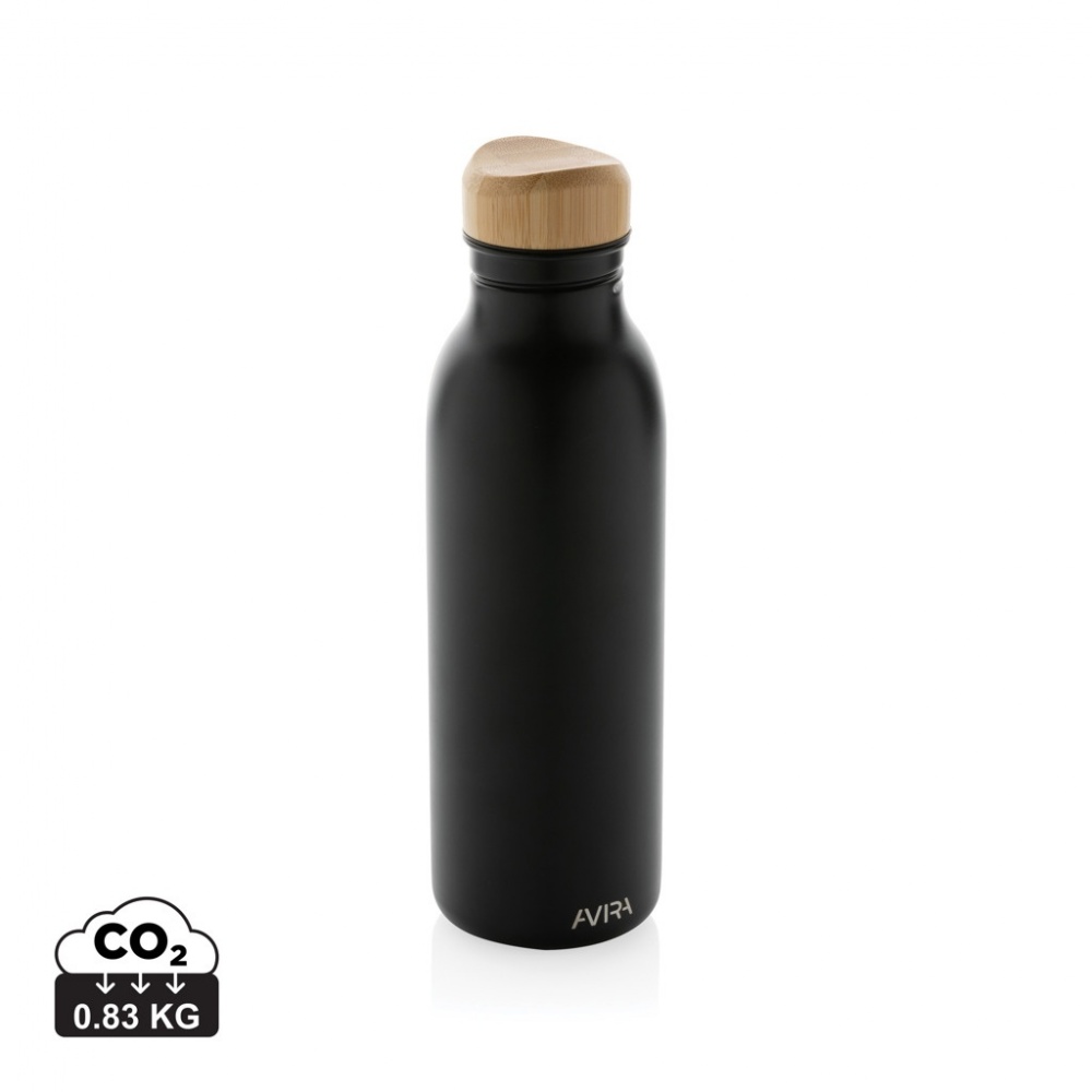 Logo trade promotional merchandise image of: Avira Alcor RCS Re-steel single wall water bottle 600 ML