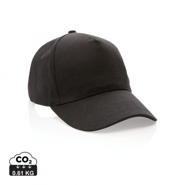Logo trade promotional gifts image of: Impact 5panel 280gr Recycled cotton cap with AWARE™ tracer