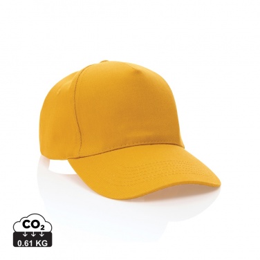 Logo trade promotional merchandise image of: Impact 5panel 280gr Recycled cotton cap with AWARE™ tracer