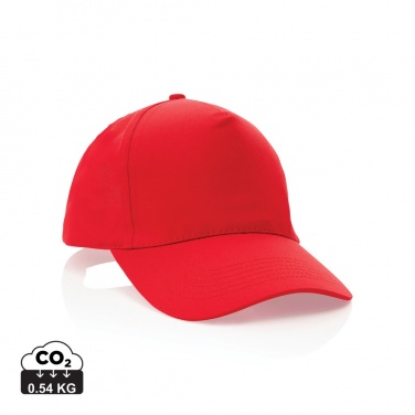 Logo trade advertising products image of: Impact 5 panel 190gr Recycled cotton cap with AWARE™ tracer