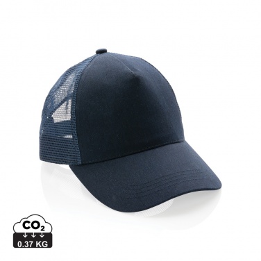 Logo trade promotional gifts picture of: Impact AWARE™ Brushed rcotton 5 panel trucker cap 190gr