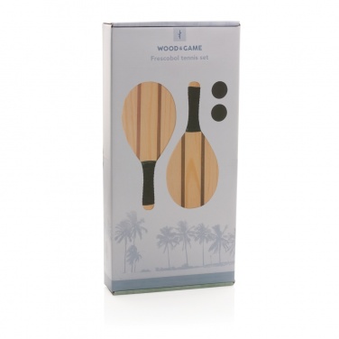Logo trade corporate gifts picture of: Wooden frescobol tennis set
