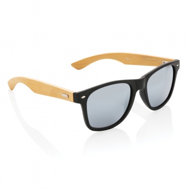 Logo trade promotional gift photo of: Bamboo and RCS recycled plastic sunglasses