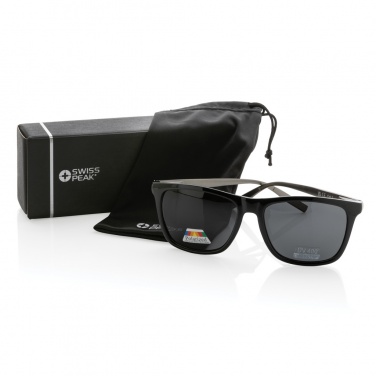 Logotrade promotional giveaway image of: Swiss Peak RCS rplastic polarised sunglasses