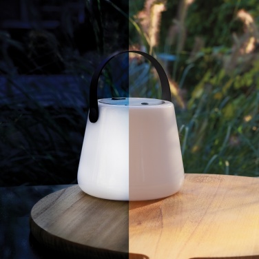 Logo trade promotional item photo of: SolarGlow RCS recycled ABS USB-rechargeable outdoor light