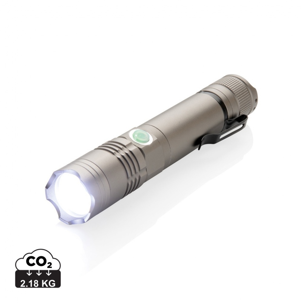 Logo trade promotional gifts picture of: Rechargeable 3W flashlight