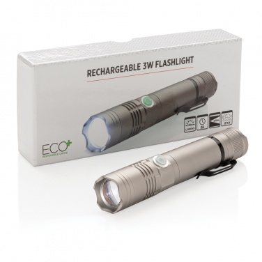 Logotrade promotional gift picture of: Rechargeable 3W flashlight