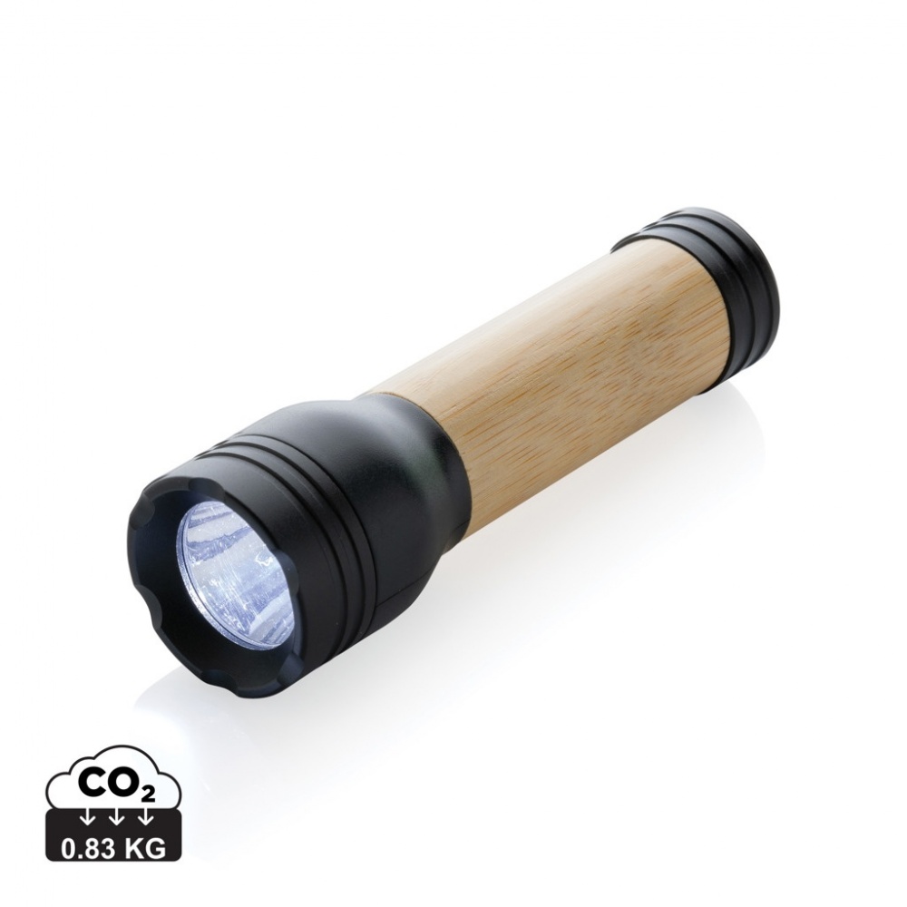 Logotrade promotional gift image of: Lucid 1W RCS certified recycled plastic & bamboo torch