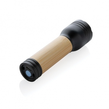 Logotrade promotional gift picture of: Lucid 1W RCS certified recycled plastic & bamboo torch
