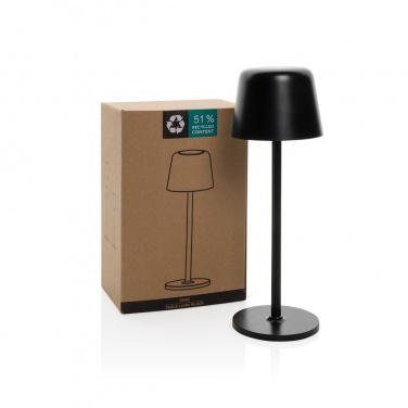 Logo trade promotional giveaways image of: Zenic RCS recycled plastic USB re-chargable table lamp