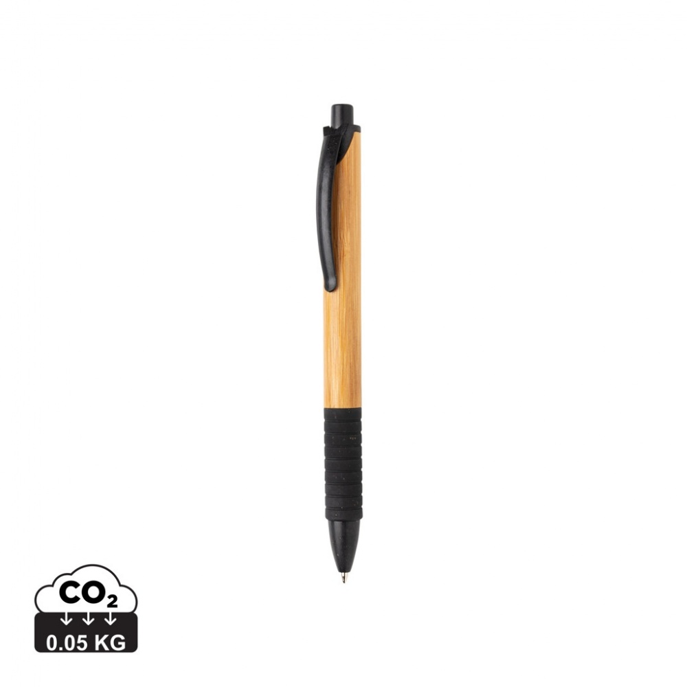 Logo trade promotional giveaways image of: Bamboo & wheat straw pen