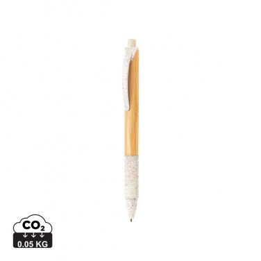 Logo trade promotional items image of: Bamboo & wheat straw pen