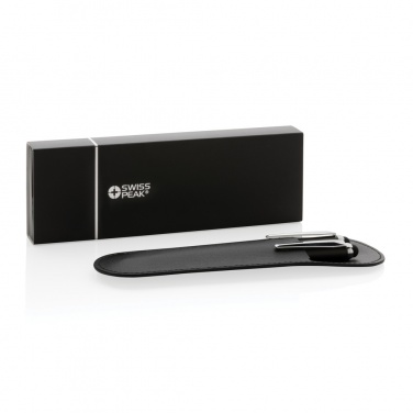 Logo trade promotional product photo of: Swiss Peak deluxe pen set in PU pouch