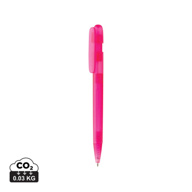Logotrade promotional item image of: Devin GRS certified RABS pen transparent