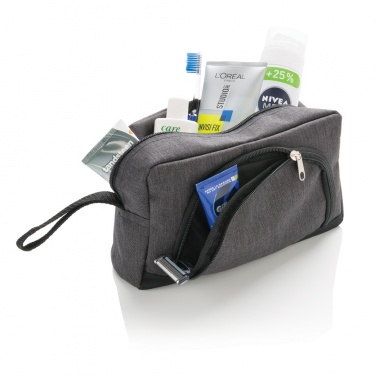 Logo trade promotional gifts image of: Classic two tone toiletry bag