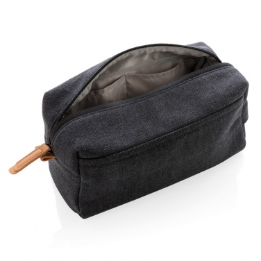 Logo trade promotional giveaways picture of: Canvas toiletry bag PVC free