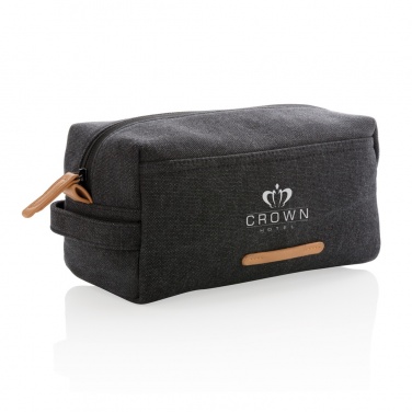 Logo trade promotional gifts picture of: Canvas toiletry bag PVC free