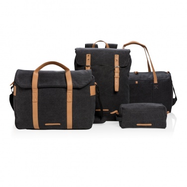 Logo trade business gifts image of: Canvas toiletry bag PVC free